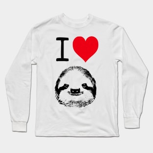 I Love Sloths Long Sleeve T-Shirt